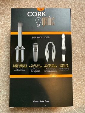 Slate Grey Wine Accessory Set